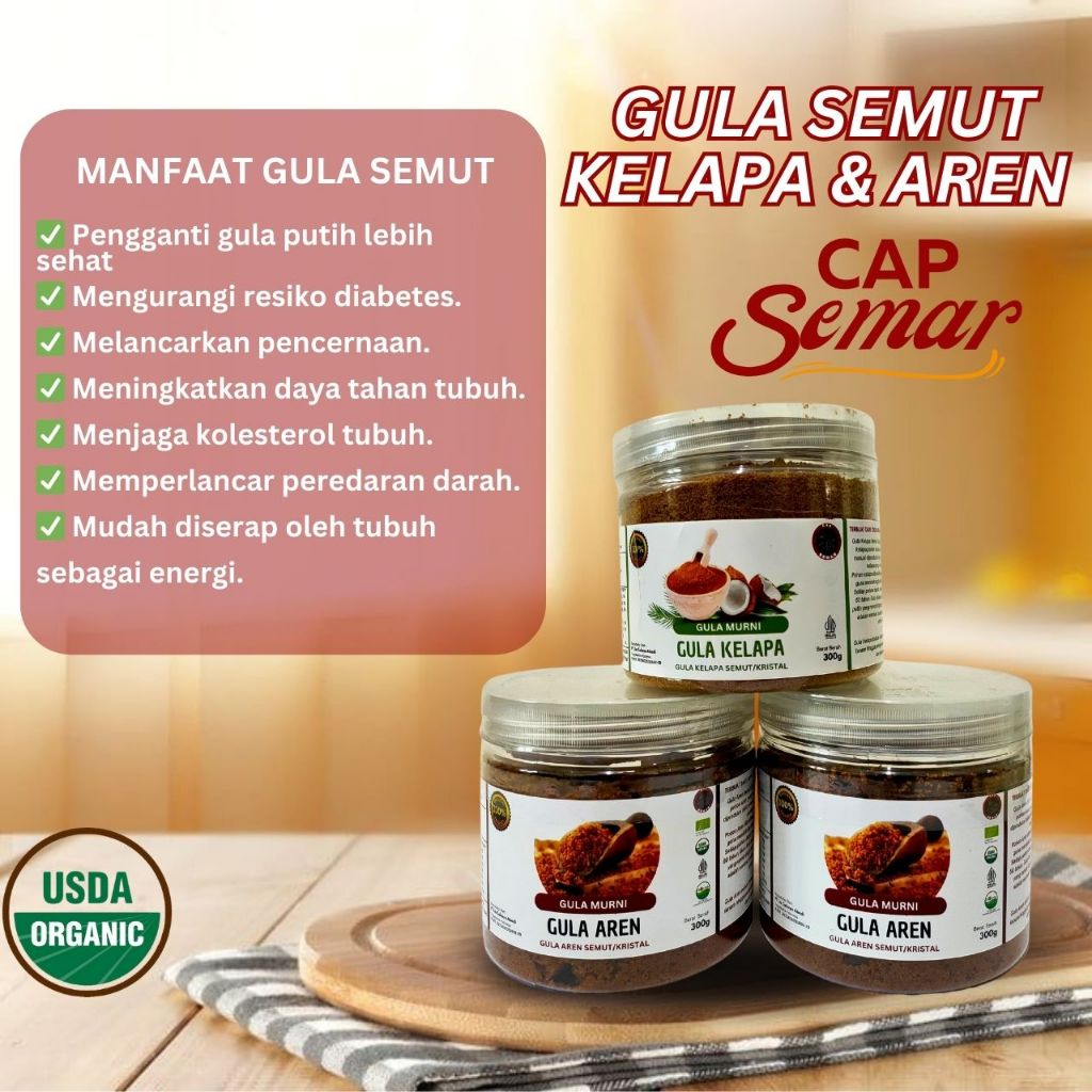 

Gula Semut Kelapa & Aren ASLI 100% Muni - Gula Bubuk Halus 300 gr - Gula Organik Kualitas EKspor