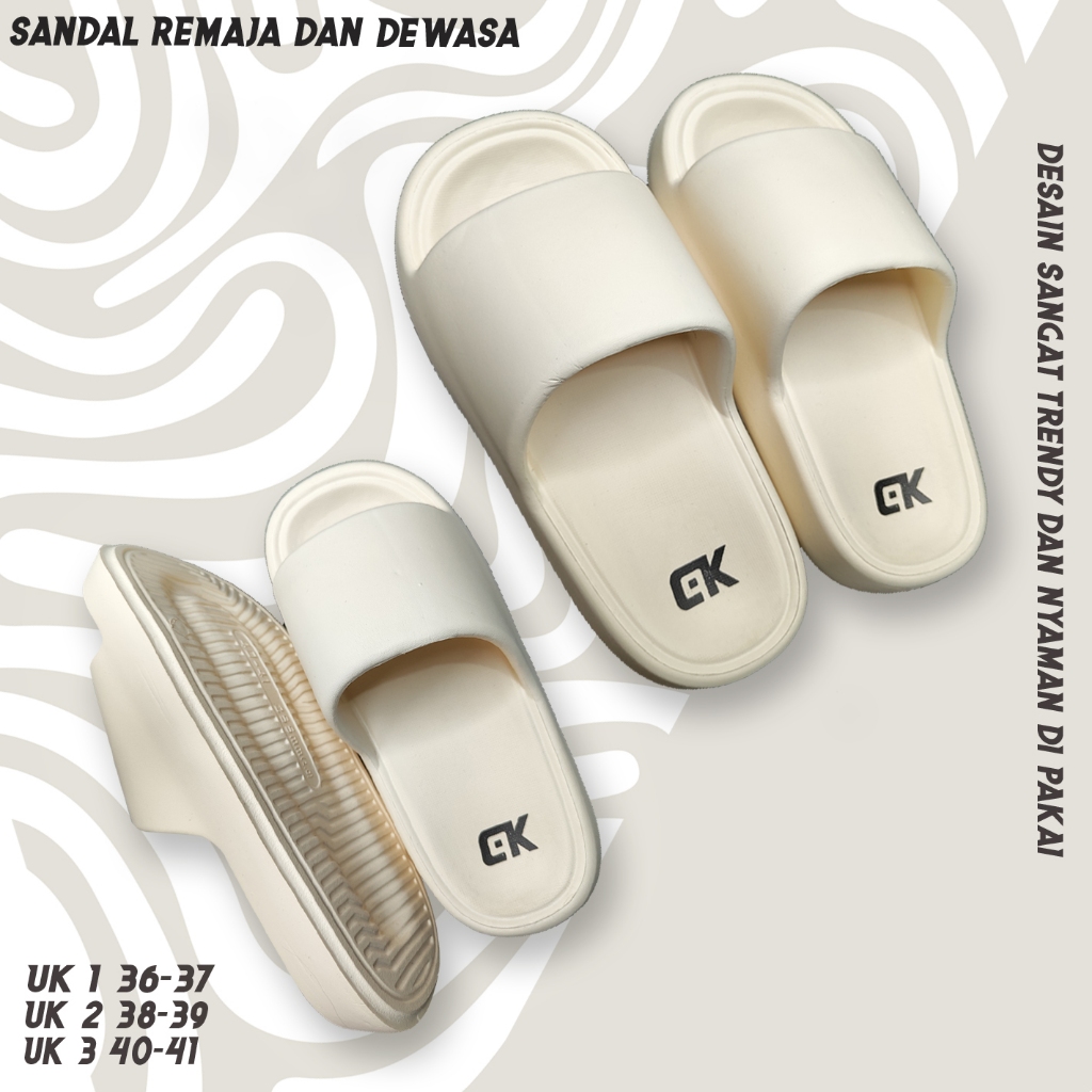 Sandal Selop Pria-Wanita Terbaru Warna Putih Changke Gallery
