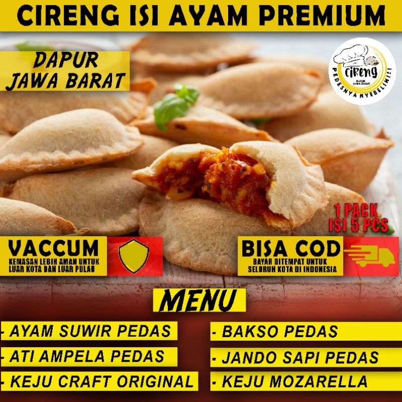 

CIRENG ISI AYAM SUWIR PEDAS || 1 Pack ISI 5pcs