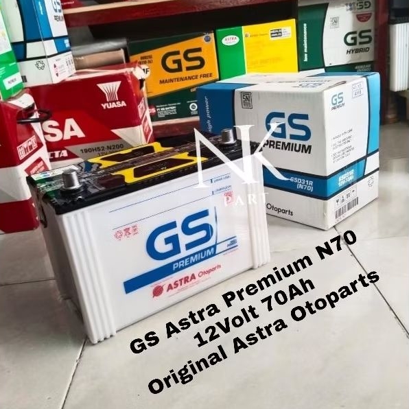 Aki Mobil Accu GS Astra Premium N70 65D31R 12v 70Ah Original Astra