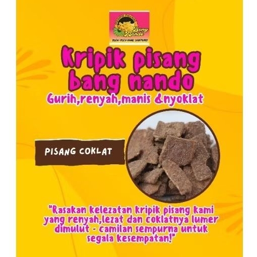 

500gr KRIPIK PISANG COKLAT ,BANG NANDO KHAS LAMPUNG