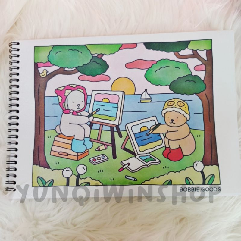BOBBIE GOODS COLORING BOOK healing coloring book buku mewarnai aesthetic