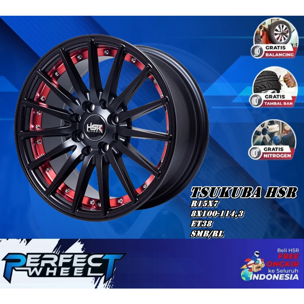 Velg Hsr Tsukuba Ring 15 Lebar 7 Velg Racing Untuk Mobil Agya Brio Xenia Futura