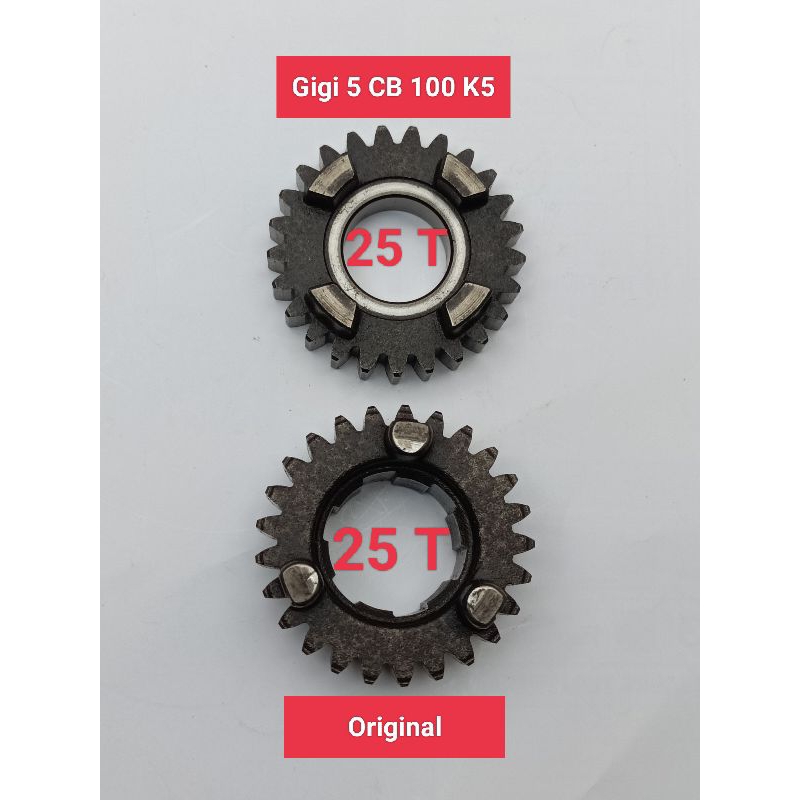 Original Set Gigi 5 Rasio Mata 25 T Honda CB 100 K5 K4 K3 CB 125 PNP GL 100 GL 125 GL Max GL Pro GL 