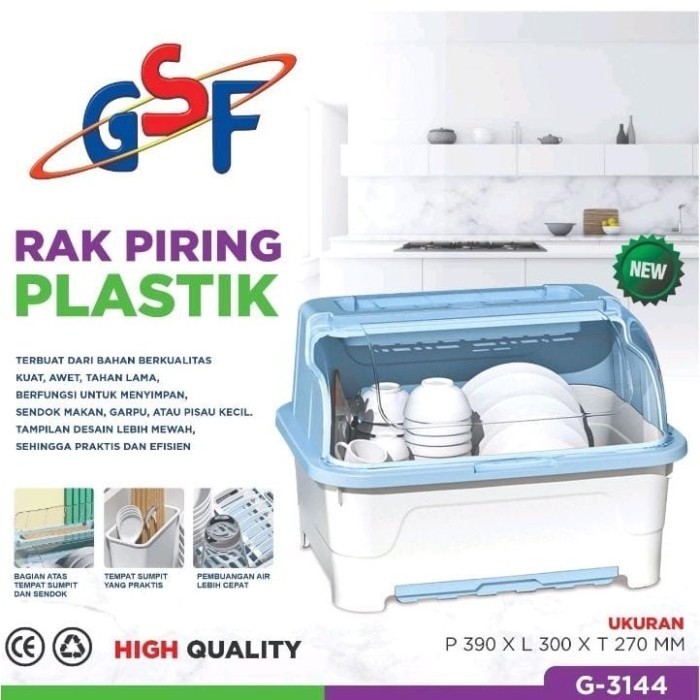 Rak Piring Wastafel Tertutup Rak Dapur Mangkok Gelas GSF 3144