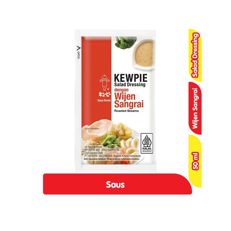 

Kewpie Salad Dressing dengan Wijen Sangrai Sachet 50 ml