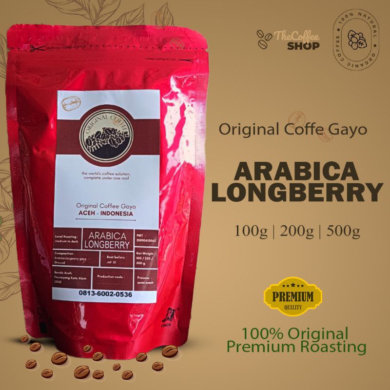 

Arabica Longberry Original Coffe Gayo