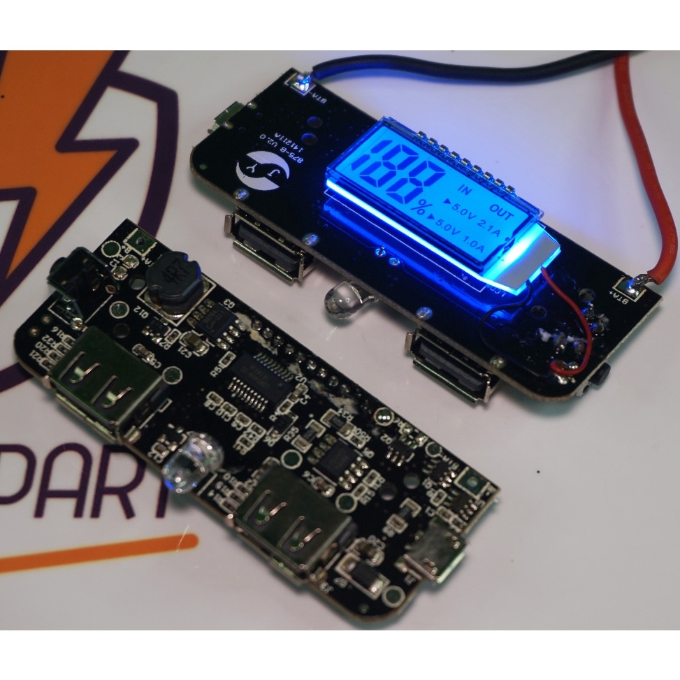 Belanja disini Modul Power Bank dengan D DIY 2 Slot USB 1A 21 KIT Rakitan Powerbank 1865