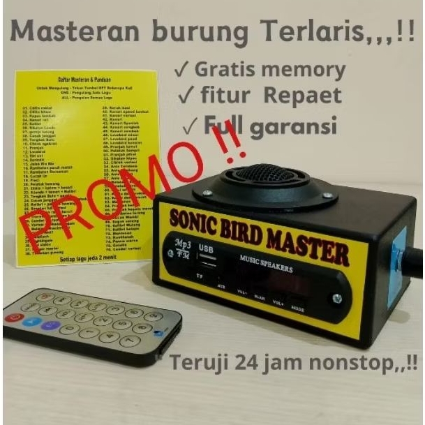Masteran burung Sonic master Rajanya masteran  jernih best quality  Best seller Terlaris