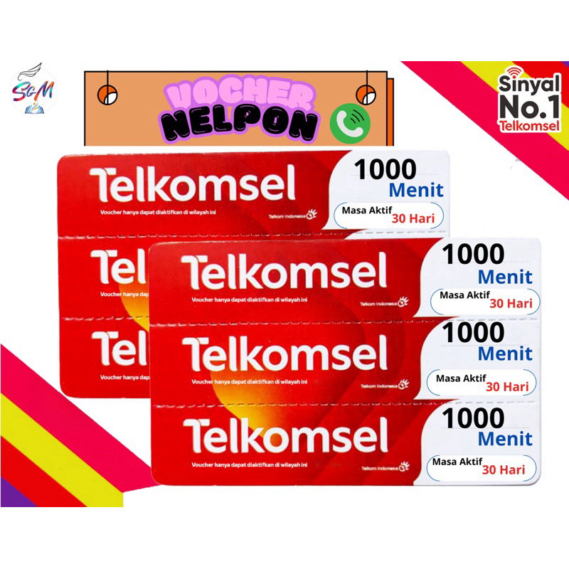 VOCHER NELPON 1000 MENIT 30 HARI SUMBAGTENG | TELKOMSEL | HARI | KARTU | PEKANBARU | SPESIAL | VOCHE