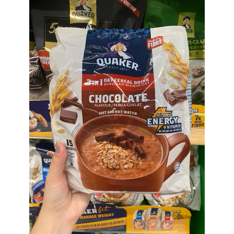 

quaker 3in1 oat cereal drink 15 sachets