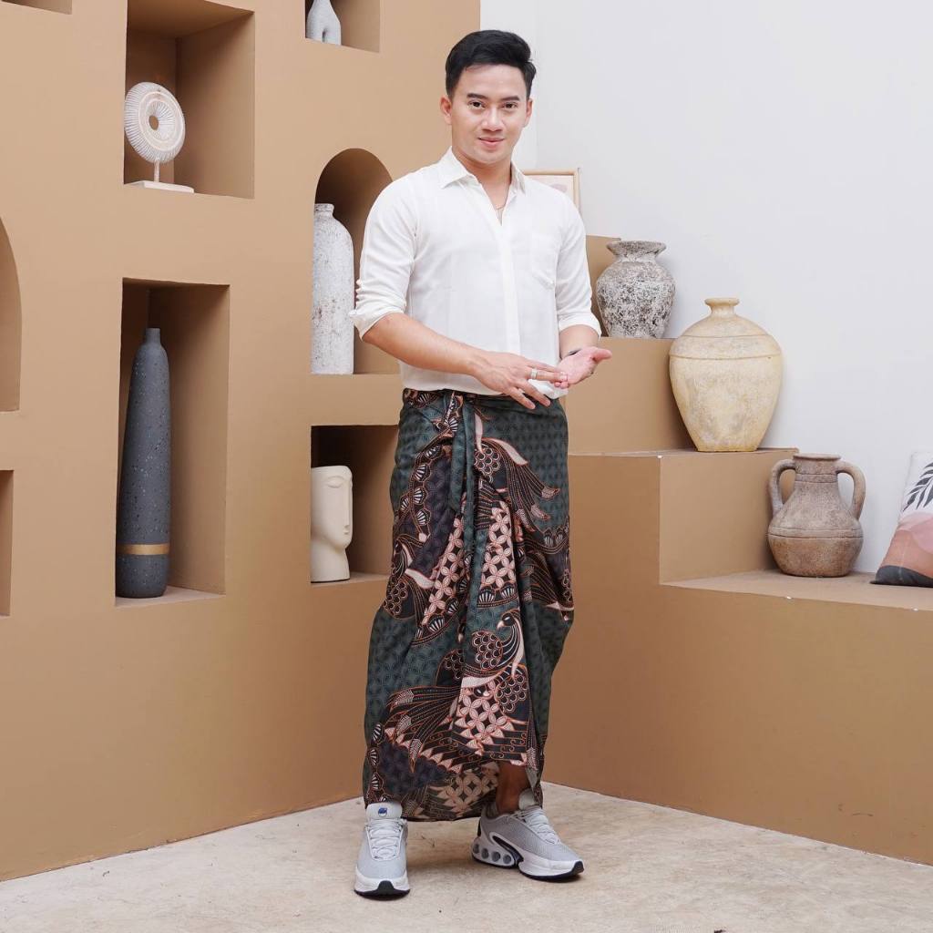 DEBBYSTORE - SARUNG SRIKANDI Kawung Batik pria wanita sarung rok lilit tenun asli sumba toraja jepar