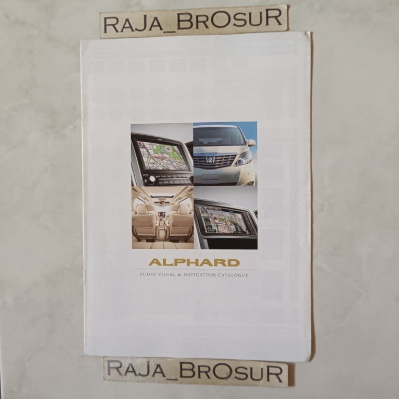 Poster brosur katalog booklet Toyota Alphard Audio Visual & Navigation Catalogue JDM