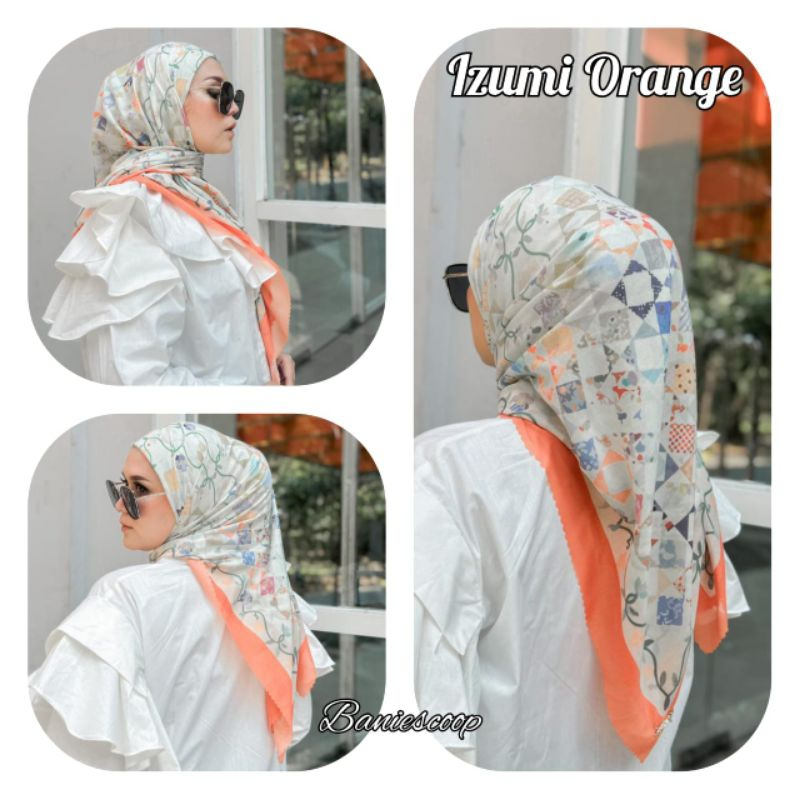 Baniescop Baniescoop Izumi Series Hijab Hampers Ori Kerudung Jilbab Voal Segi Empat Motif Gratis Har