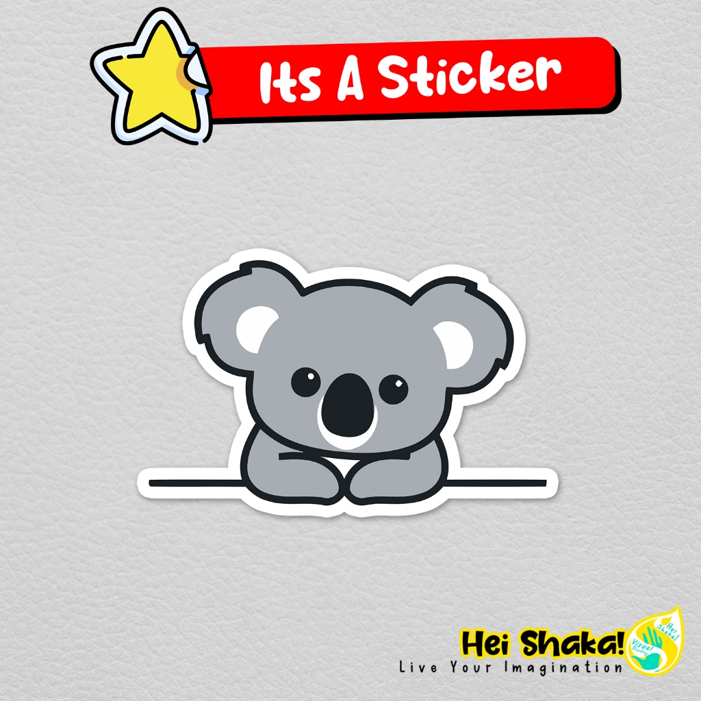 

Stiker Cute Koala Serious Time Sticker Animal Hewan Vinyl Anti Air