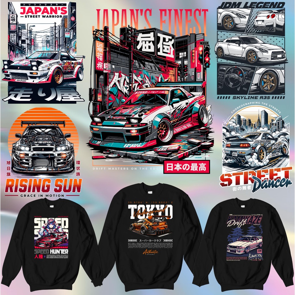 

SABLON STICKER DTF UKURAN LEBAR 19CM TEMA JDM CAR