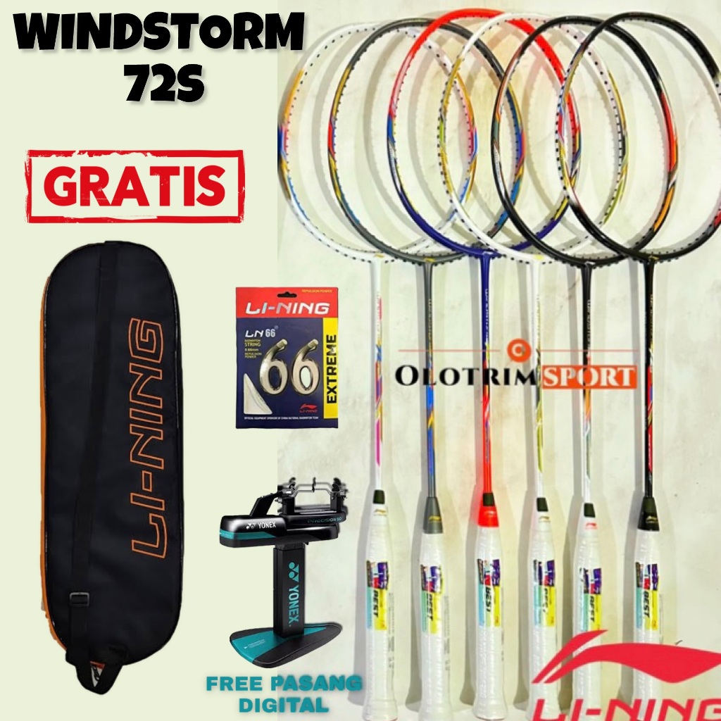 Raket Badminton LINING WINDSTORM 72S 72 S Original