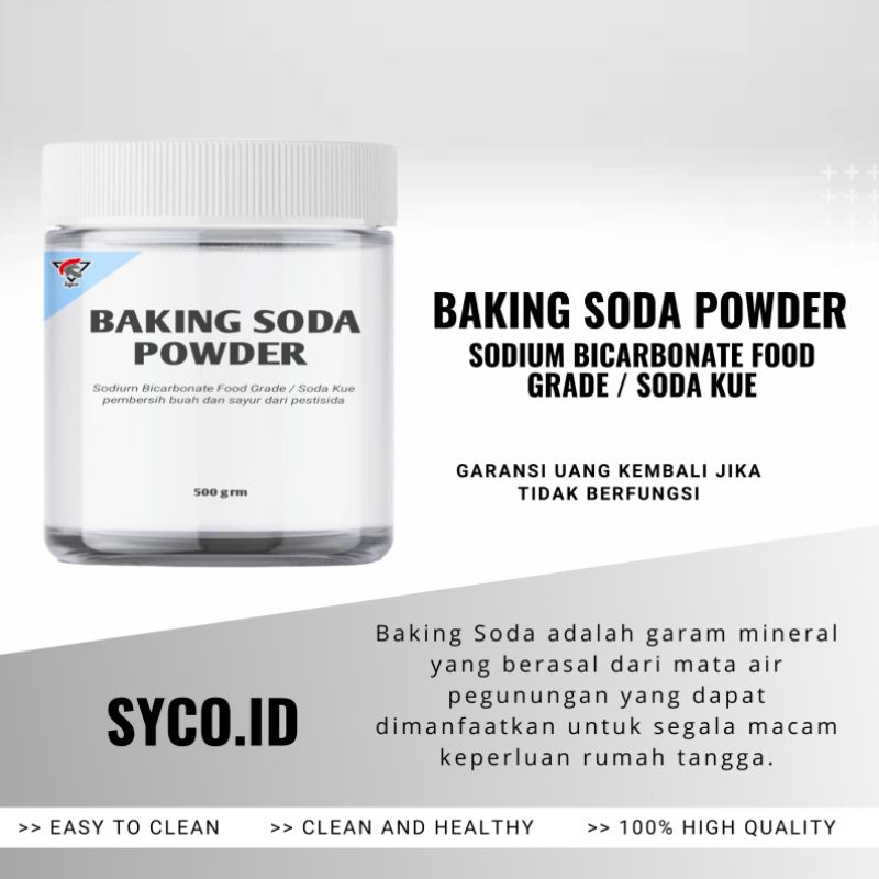 

Baking Soda Sodium Bicarbonate Food Grade / Soda Kue 500gr Bahan Powder