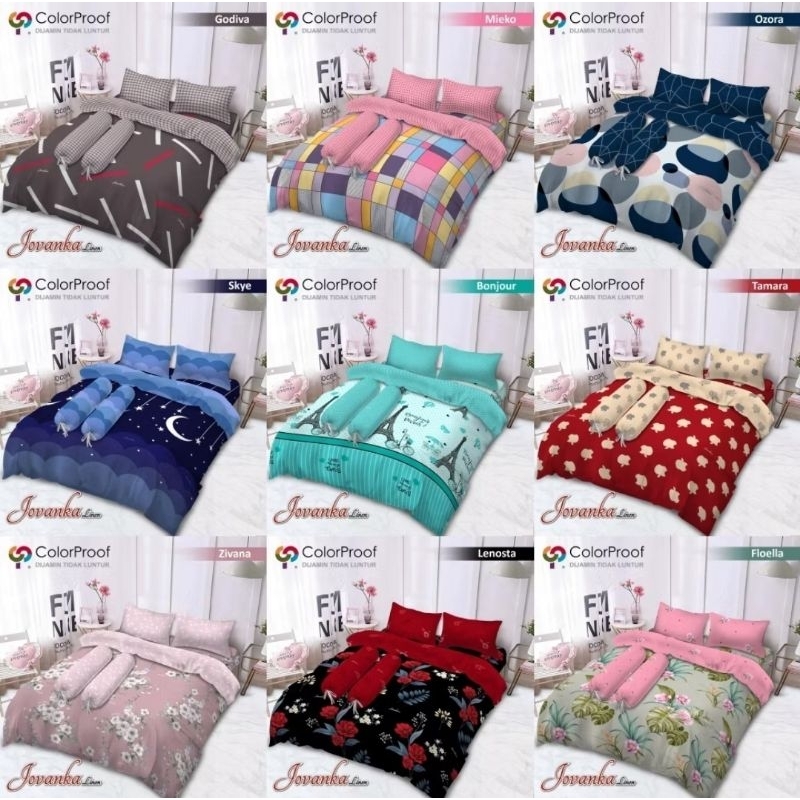 bed cover jovanka sprei fitted ukuran 180x200
