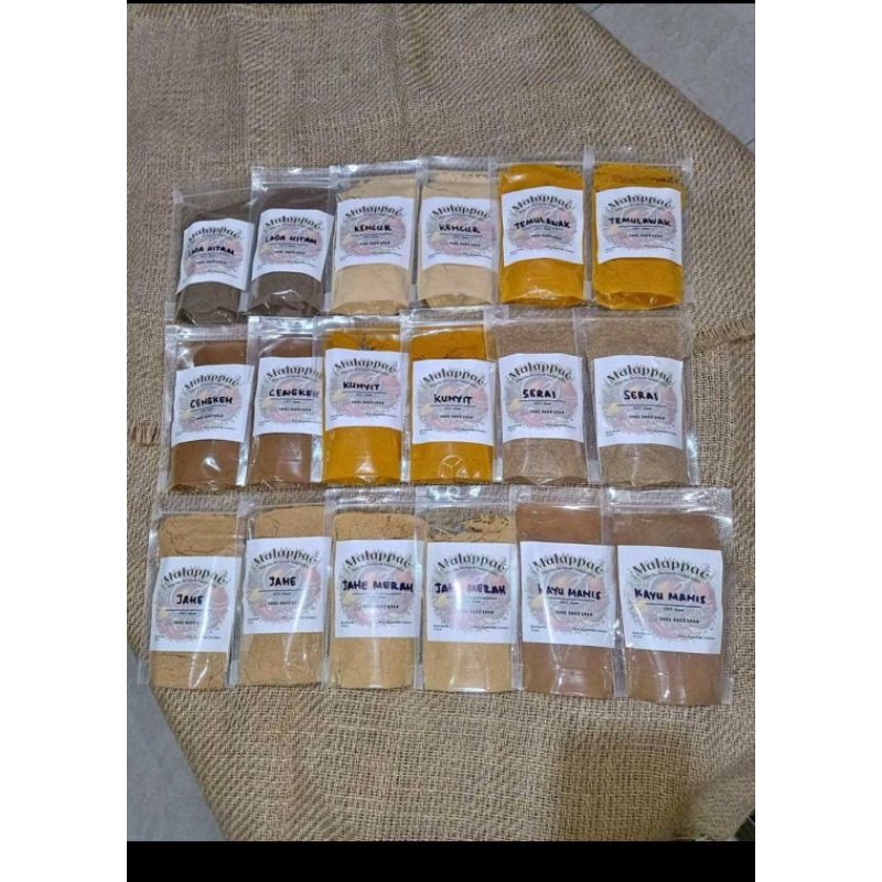 

macam2 rempah bubuk halus dan siap aji
