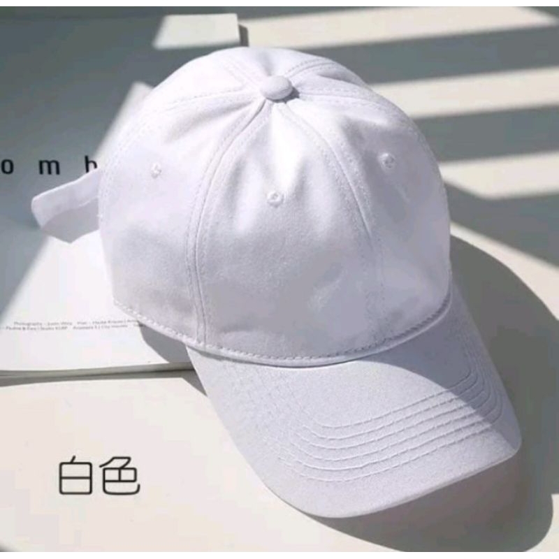 TOPI BASEBALL CAP POLOS PRIA WANITA DEWASA WARNA PUTIH HITAM MERAH