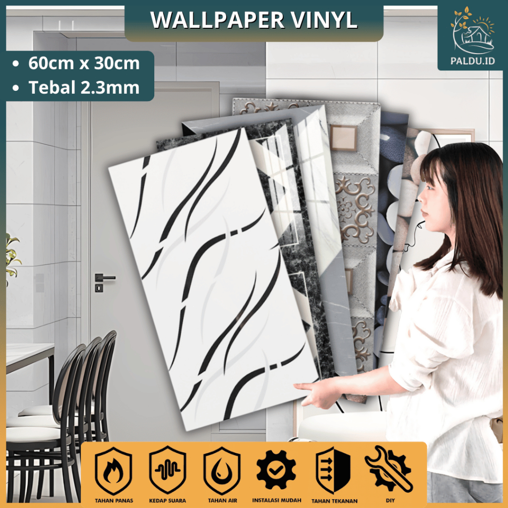 Paldu ID - WALLPAPER 3D VINYL GRANIT MARBLE / KERAMIK DINDING WALLPAPER DINDING VINYL MARBLE 30 x 60