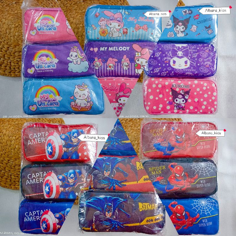 

(Ecer) Tempat Pensil Jumbo Karakter Superhero Smiggle Resleting Kemas Plastik Opp