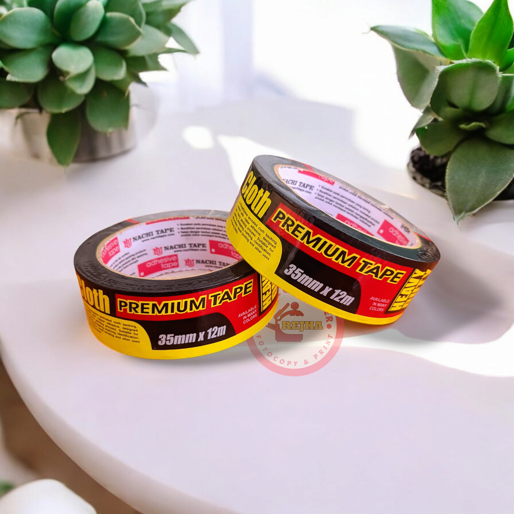 

LAKBAN KAIN HITAM CLOTH NACHI 35mm X 12m / PREMIUM TAPE