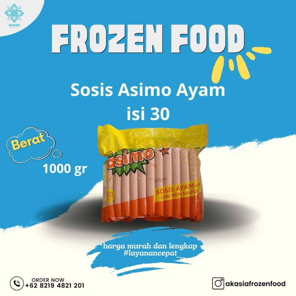 

Asimo sosis Ayam kombinasi (375gr, 500gr, 1000gr)