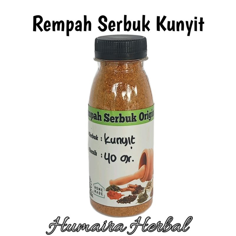 

Kunyit Serbuk Bubuk Kunyit 40gram Kemasan Botol Rempah Jamu