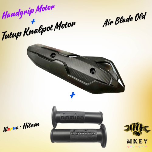 Tutup Pelindung Tameng Knalpot Vario Air Blade Old Plus Handgrip Domino Polos Original Standar
