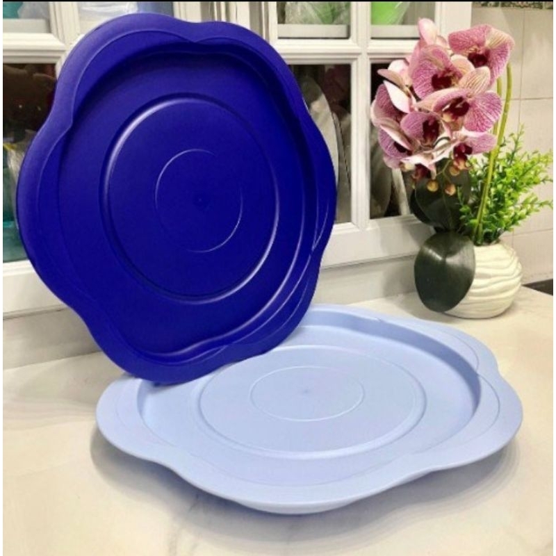 Spinning Tray/Tray Tupperware/Baki Tupperware/Tray Biru/Tray ungu/Counterpart/signature 2L/ezy keepe