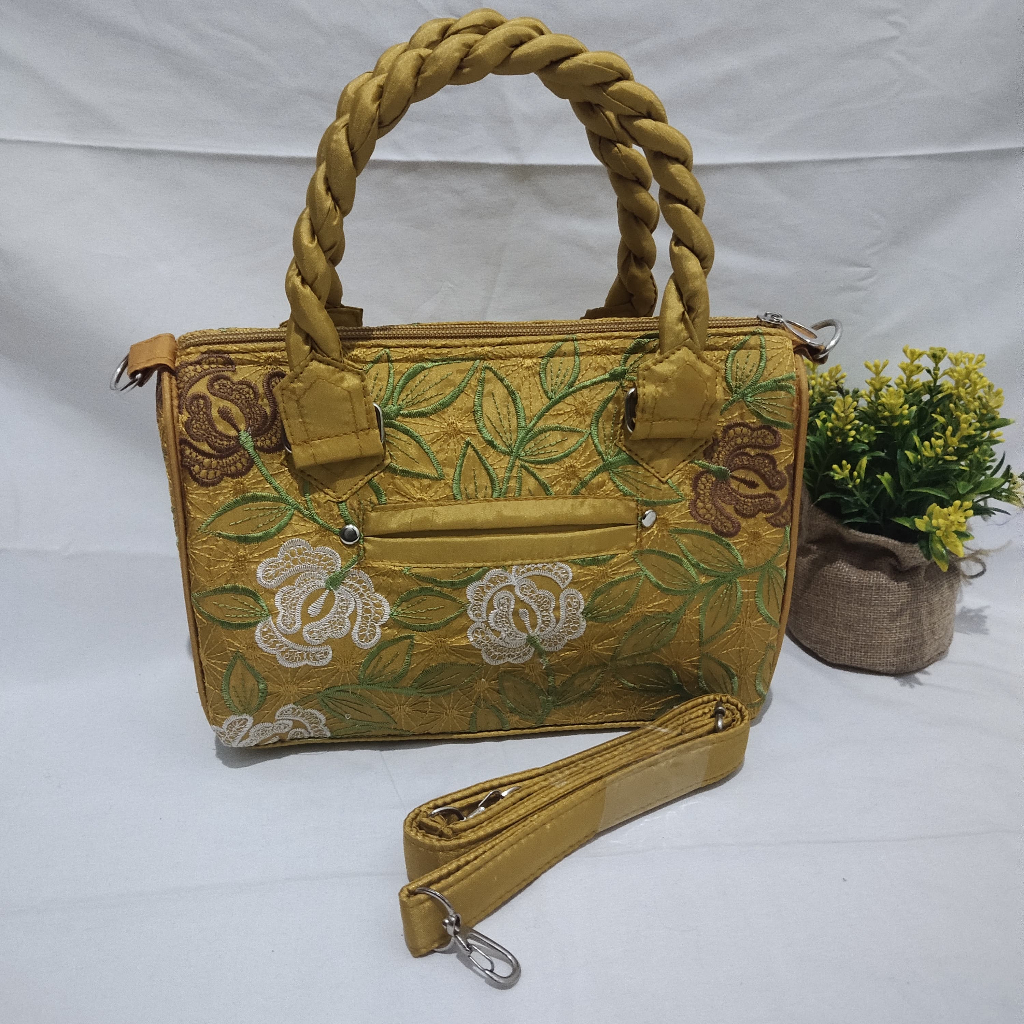 Tas Wanita Tas Selempang Bordir Hand Bag Top Handle Bag Tas Tangan Selempang Cewek Original Premium/