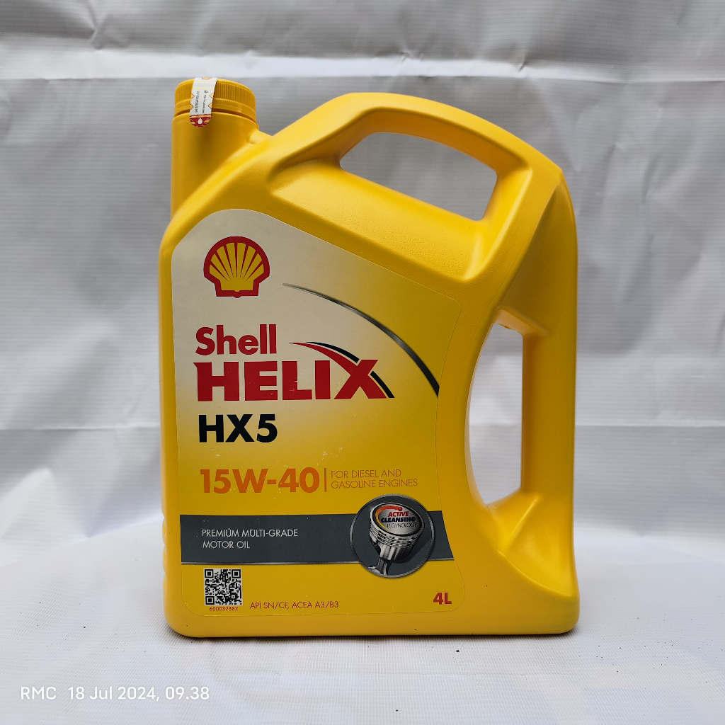 Oli Mesin Mobil Shell Helix HX5 15W-40 - 4L - Oli Mesin Mobil
