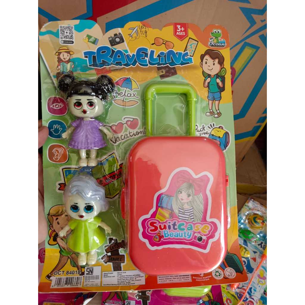 mainan anak lucu tas mainan dan boneka OCT84018 MAINAN ANAK TAS-TASAN TRAVELING TAS Lol