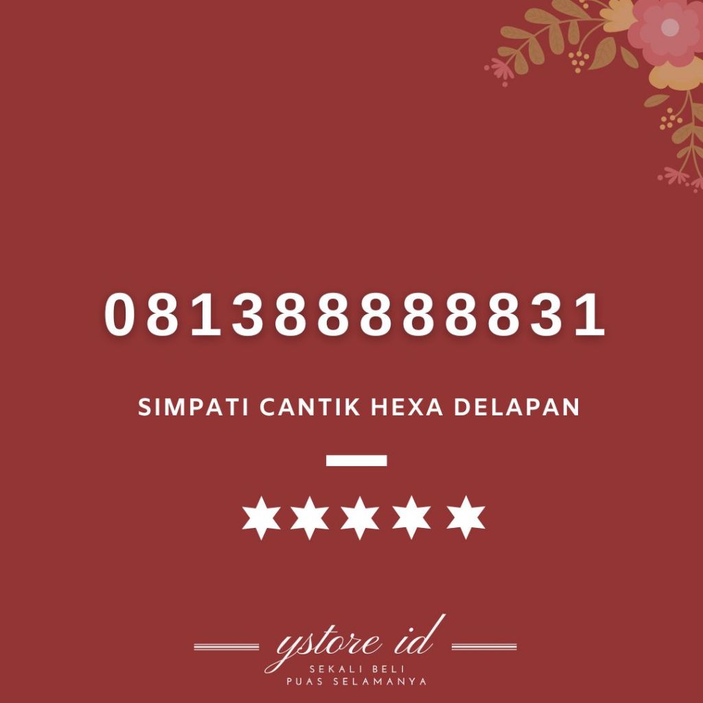 NOMOR CANTIK SIMPATI HEXA 888888 KARTU PERDANA TELKOMSEL 4G NOMER SERI 8888 88888