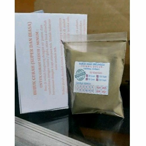

Pusat Gurah | MURNI !! Serbuk Bubuk Gurah Akar Srigunggu 30 Gram (Tanpa Pipet)