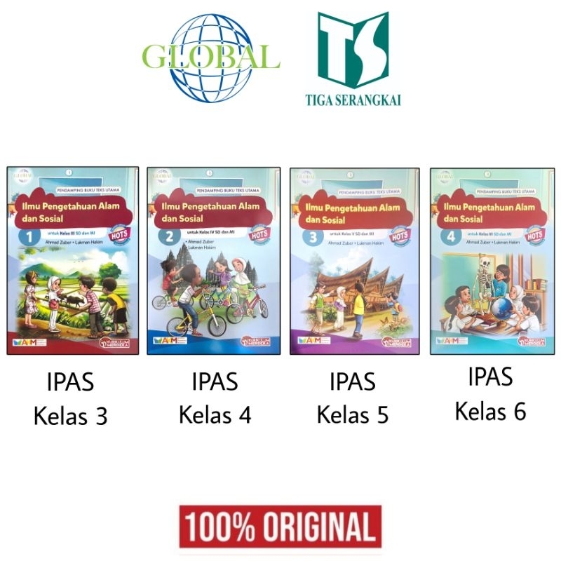 GLOBAL : Ilmu Pengetahuan Alam dan Sosial / IPAS Kelas 3 4 5 6 ( Tiga Serangkai )