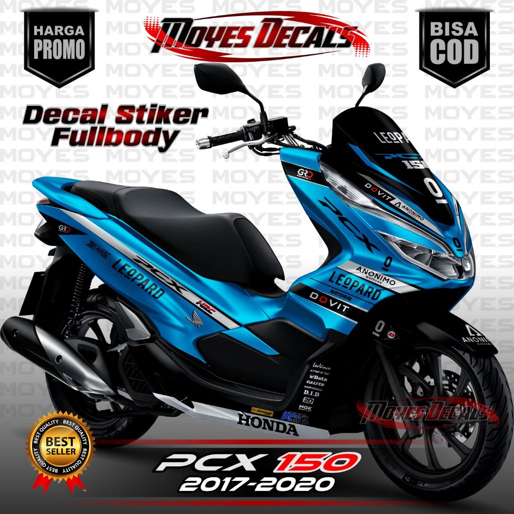 Decal Motor PCX 150 - Stiker Motor PCX 150 Fullbody Premium - Variasi Motor PCX 150 2017-2020 LEOPAR