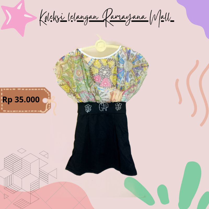 BAJU ANAK EX RAMAYANA MALL (DRESS KOMBINASI GAP)