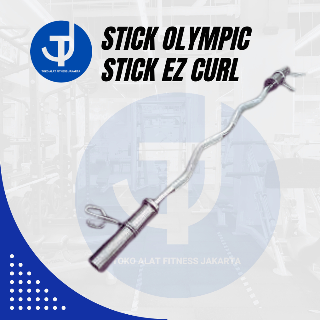 Stick olympic stick ez curl ORIGINAL IMPORT stick barbel lengkung