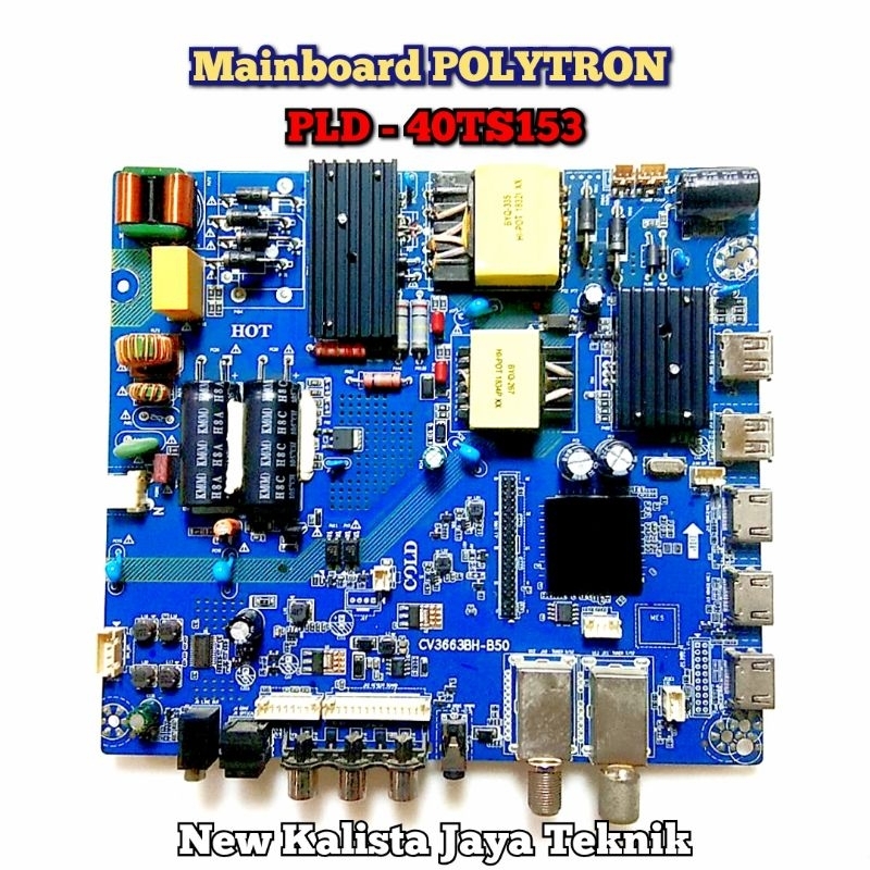 MAINBOARD TV POLYTRON PLD 40TS153 ORIGINAL CV3663BH-B50 MB POLYTRON 40TS153U MOTHERBOARD PLD40TS153U