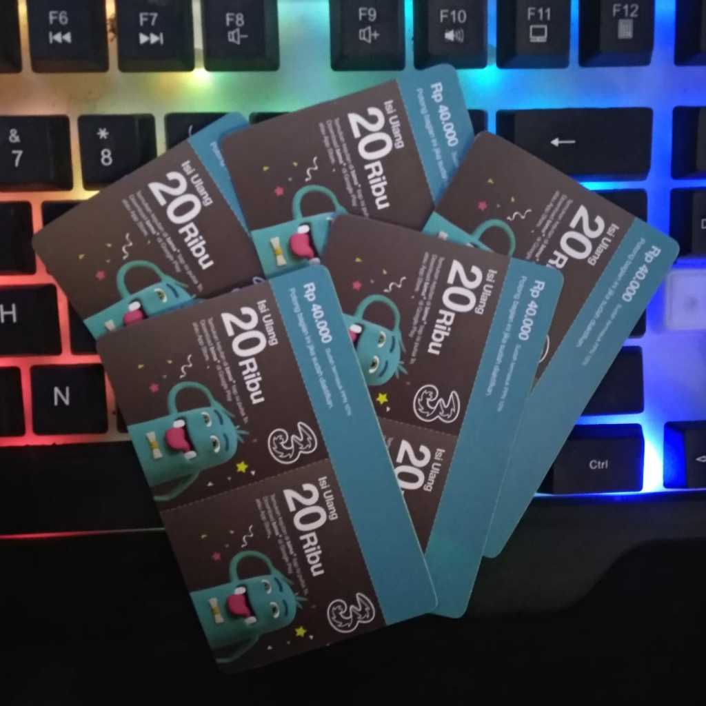 Voucher Kosong TRI TERBARU NOMINAL 20K BAHAN INJECT PULSA REGULER