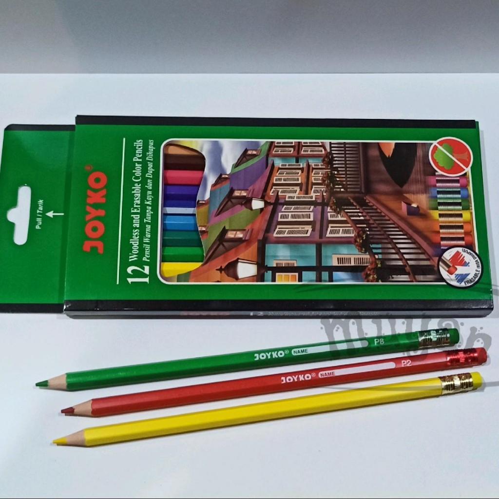 

Pensil Warna Joyko 12 warna Erasable CP-109
