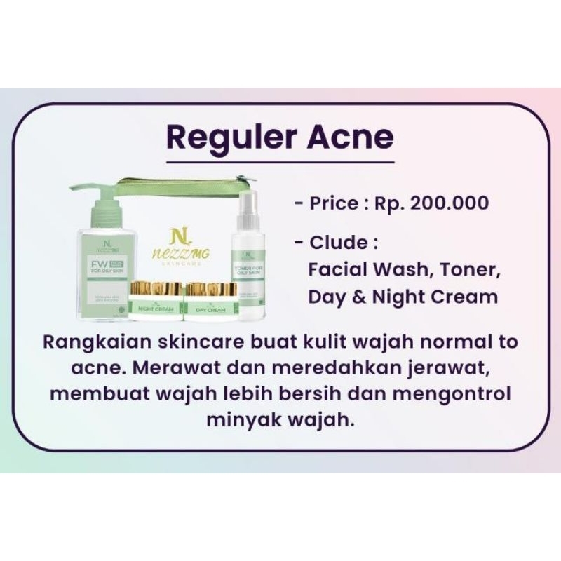 *NEW PACKING* Cream nezzmg skincare Acne/normal