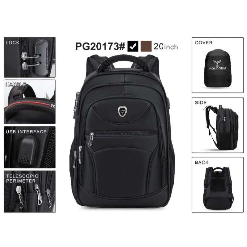 [ JUANJR ] TAS RANSEL POLO 15 16 18 20 INCH TAS POLO GEM TAS SEKOLAH POLO GEM