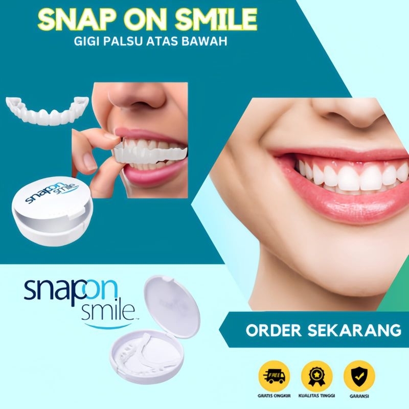 KUALITAS TERBAIK snap on smile 100% ORIGINAL authentic/gigi palsu snap on smile set