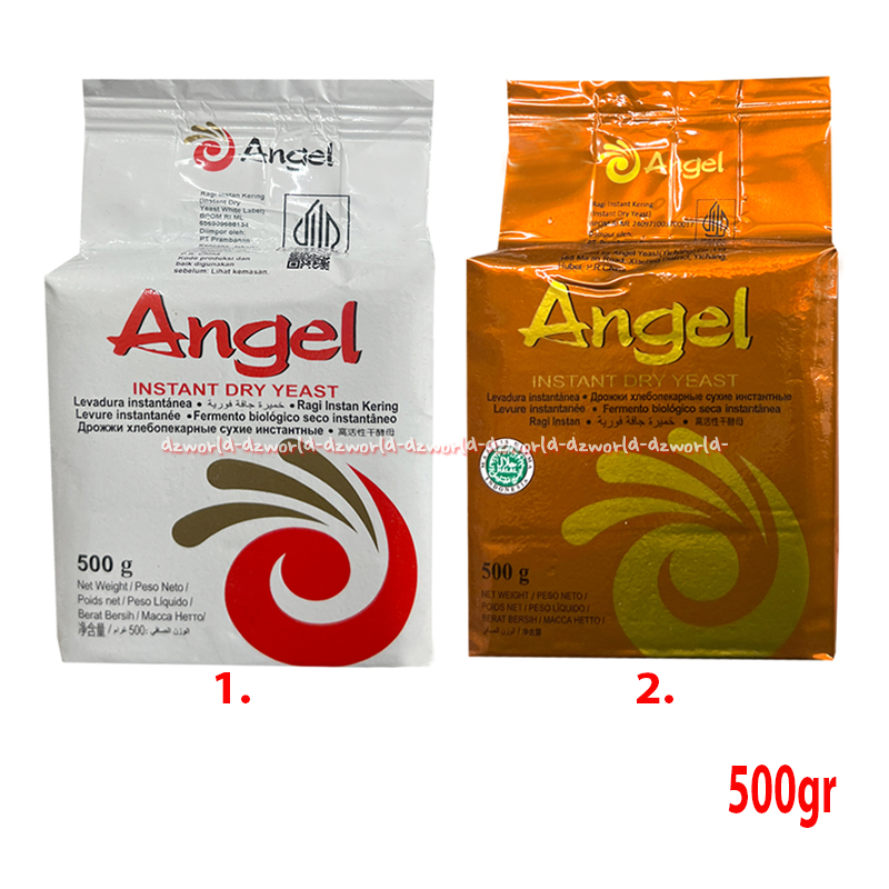 

Angel 500gr Instant Dry Yeasty Levadura Ragi instan Kering Warna Putih Dan Orange