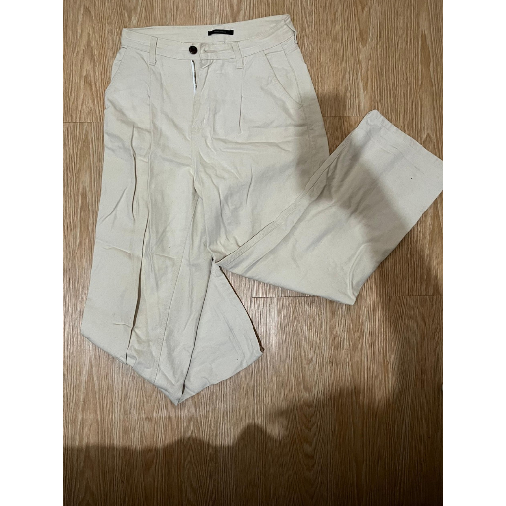 curationfinds - canvas trouser cream - preloved