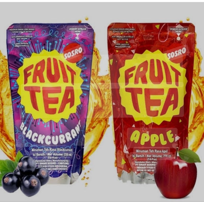 

[ 1Dus isi 24pcs ] Fruit Tea Pouch uk. 200ml